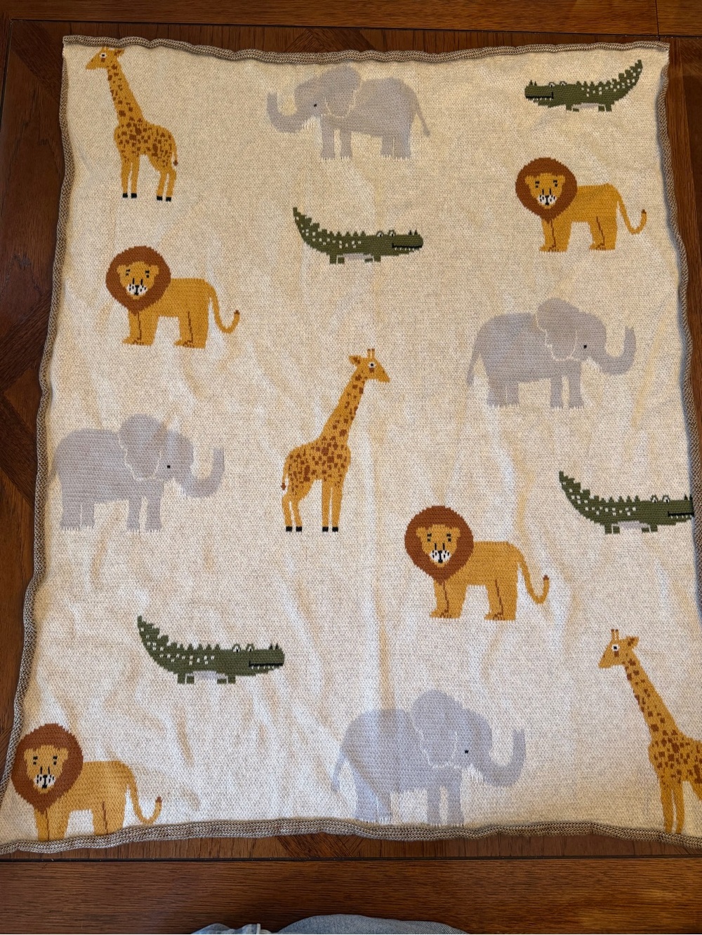 Kanodia Global Pvt Ltd Baby cozy Blanket Safari Animals 100% Cotton Nursey